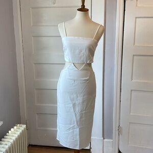 Endless Rose White fitted Cutout Dress, Size S